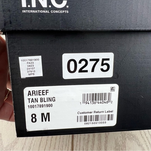 I.N.C. International Concepts Ariee Mini Cold Weather Booties 8M Tan Bling $60 - Picture 8 of 8